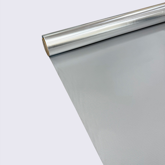 RUISHUN Aluminiumfolie-Silikon-Glasfasergewebe – einseitiges Silikon, einseitige Aluminiumfolie