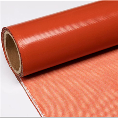 P&uuml;r&uuml;zs&uuml;z y&uuml;zeyli ve yangına dayanıklı performansa sahip silikon perdahlı fiberglas kumaş