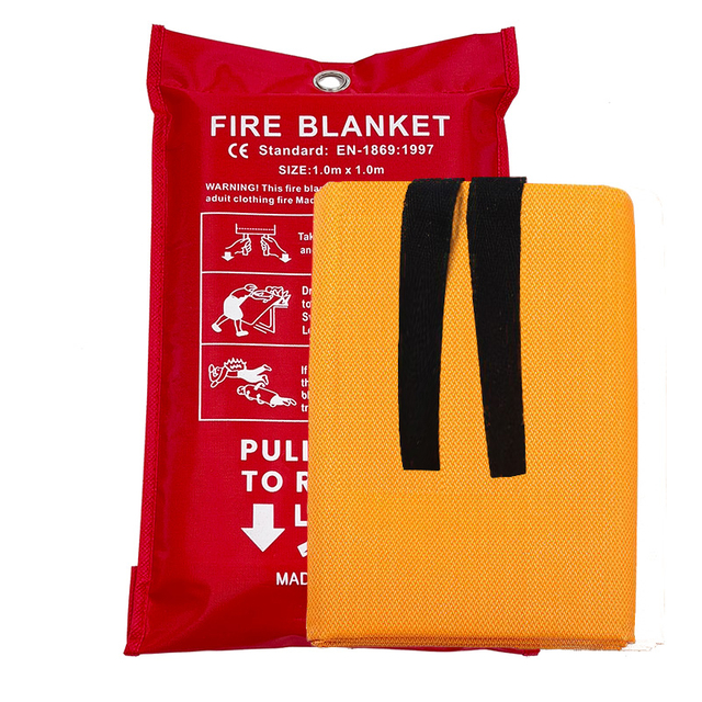 Coperta antincendio rivestita in silicone
